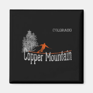 1980s Style Copper Mountain Colorado Vintage Skiin Magnet