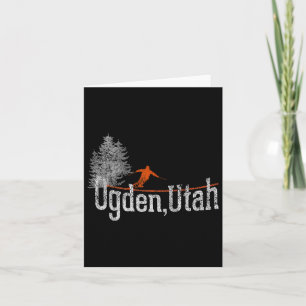1980s Style Ogden Utah Vintage Skiing Card