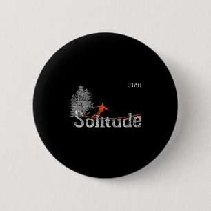 1980s Style Solitude Utah Vintage Skiing 6 Cm Round Badge