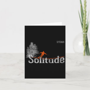 1980s Style Solitude Utah Vintage Skiing Card