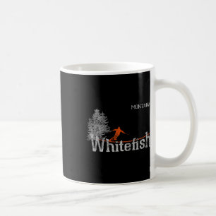 1980s Style Whitefish Montana Vintage Skiing Coffee Mug