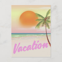 1980s vintage Vacation beach poster