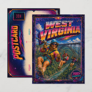 1980s West Virginia Postcard 80s Retro