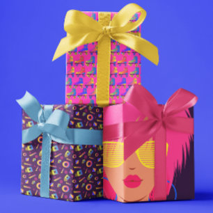 1980's Wrapping Paper Sheets 