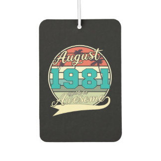 1981 August Vintage Gift Car Air Freshener