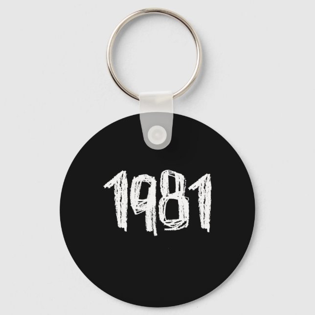 1981 Birthday1  Key Ring (Front)