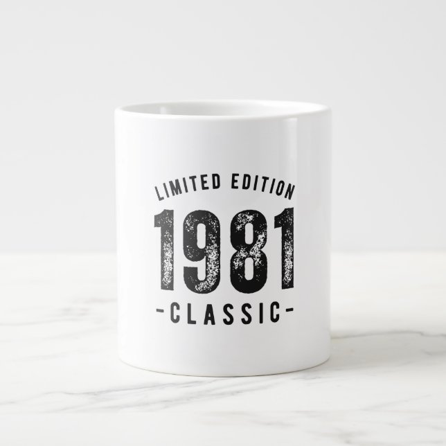 1981 Classic Birth Year Large Coffee Mug (Front)