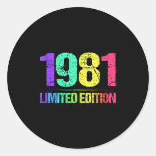 1981 Limited Edition Vintage 81s Retro Vintage  Classic Round Sticker