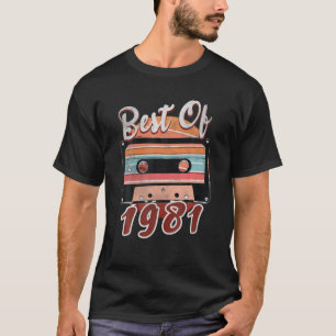 1981 Novelty Retro Aesthetic 41 Year Old Birth Bor T-Shirt