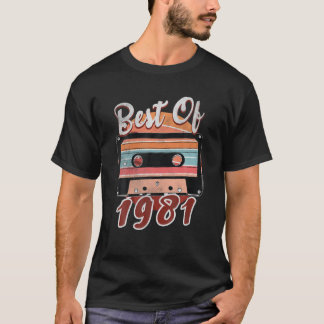 1981 Novelty Retro Esthetic 41 Year Old Birth Bor T-Shirt