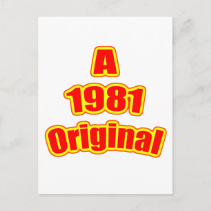 1981 Original Red Postcard