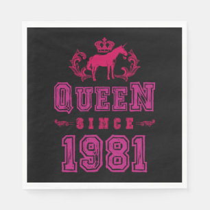 1981 Queen Unicorn Napkin