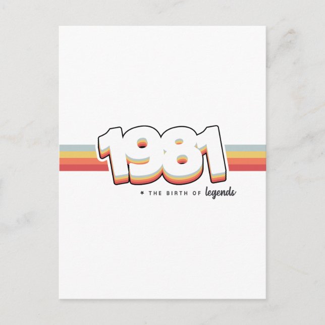 1981 The birth of legends Postcard (Front)