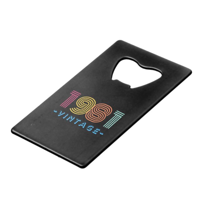 1981 Vintage Bottle Opener - Retro- Gift (Back Angled)