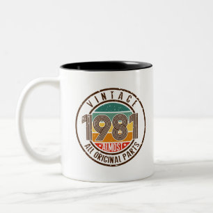 1981 Vintage Two-Tone Coffee Mug