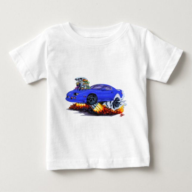 1982-92 Camaro Blue Car Baby T-Shirt (Front)