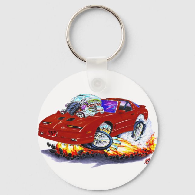 1982-92 Trans Am Maroon Car Key Ring (Front)