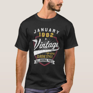 1982 Birthday Gifts For Men January 40 Years Old 4 T-Shirt