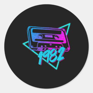 1982 Cette Tape Music Halloween Costume 80's Classic Round Sticker