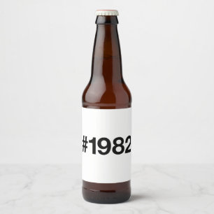 1982 Hashtag 41 Birthday Anniversary Beer Bottle Label
