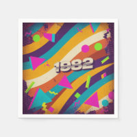 1982 - Retro Vintage 80s Neon Geometric -