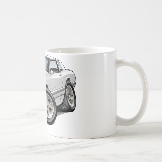 1983-88 Monte Carlo White-Grey Car Coffee Mug (Right)