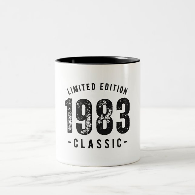 1983 Classic Birth Year Two-Tone Coffee Mug (Center)