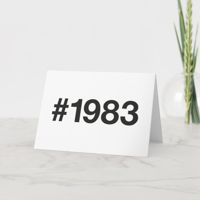 1983 Hashtag 42 Birthday Anniversary Card (Front)
