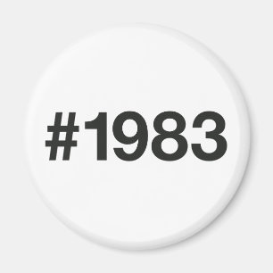 1983 Hashtag 42 Birthday Anniversary Magnet