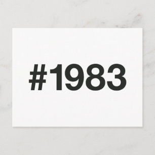 1983 Hashtag 42 Birthday Anniversary Postcard