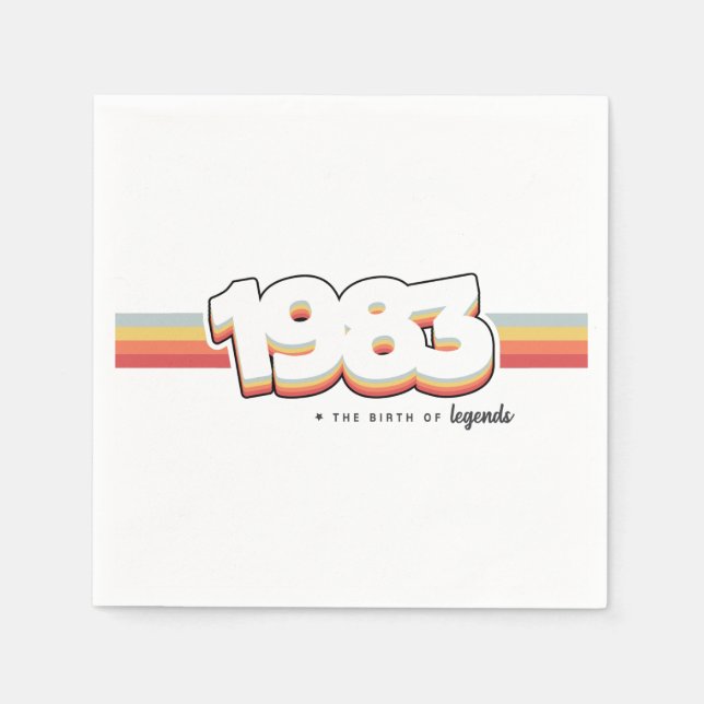 1983 The birth of legends Napkin (Front)