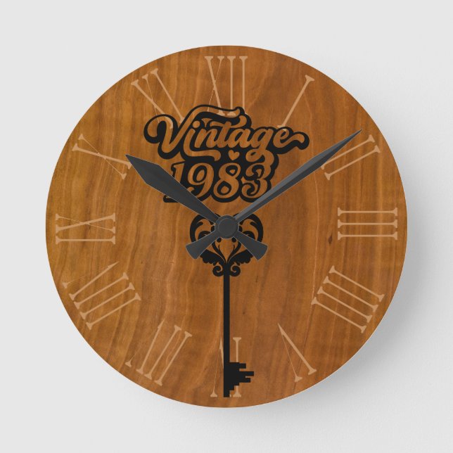1983 Vintage Acrylic Wall Clock (Front)
