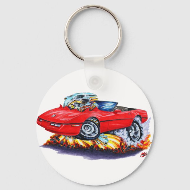 1984-93 Corvette Red Convertible Key Ring (Front)