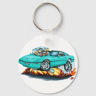 1984-93 Corvette Turquoise Car Key Ring