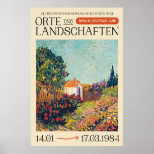 1984 Berlin Art Exhibition Poster German Landscape
