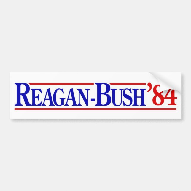 1984 Reagan Bush Bumper Sticker (Front)