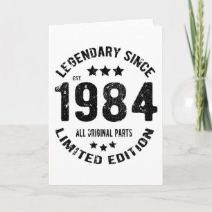 1984 Vintage Birthday Card