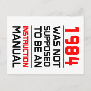 1984 was not supposed to be an Instruction Manual Postcard