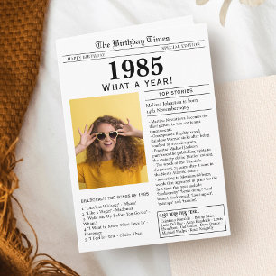1985 Newspaper Birthday card