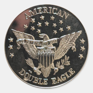 1985 Silver Eagle Back Classic Round Sticker