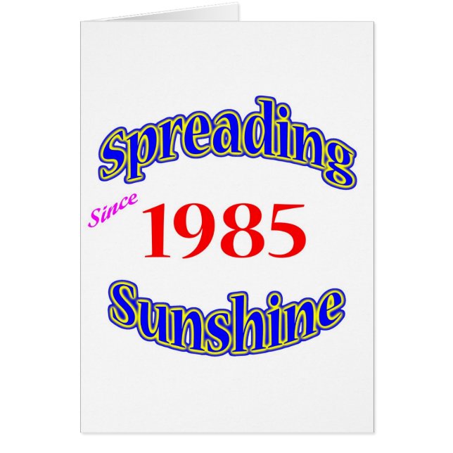 1985 Spreading Sunshine (Front)