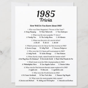 1985 Trivia Game