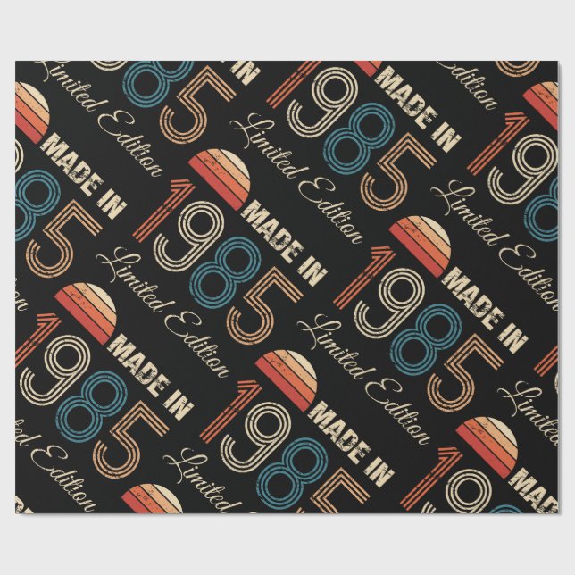 1985 Vintage 40th Birthday Wrapping Paper (Flat)