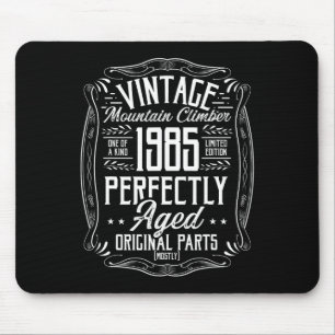 1985 Vintage Hiking Mountains Retro Hiker Born In Mouse Pad