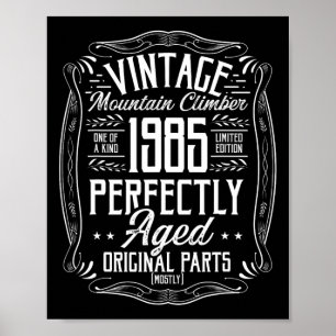 1985 Vintage Hiking Mountains Retro Hiker Born In  Poster