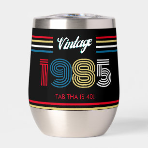 1985 Vintage Retro Stripe Primary Colours