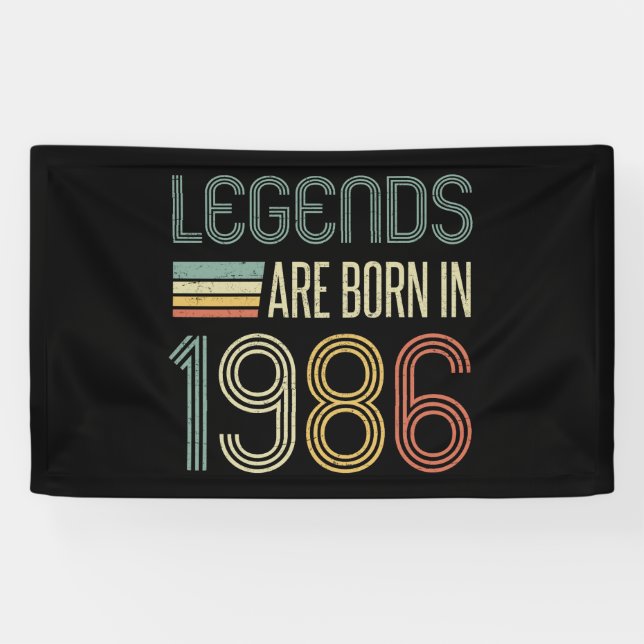 1986 40th Birthday Legends Banner (Horizontal)