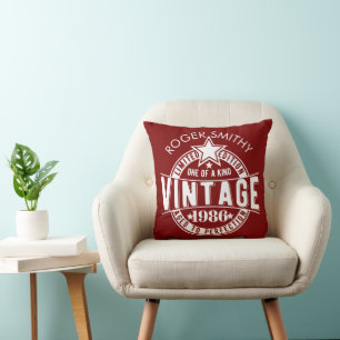 1986 40th Birthday Vintage Aged to perfection Cushion