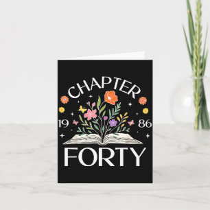 1986 Chapter Forty 40th Birthday Wildflower Book 4 Card