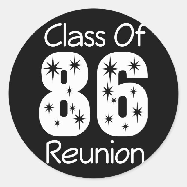 1986 Class Reunion Stickers (Front)
